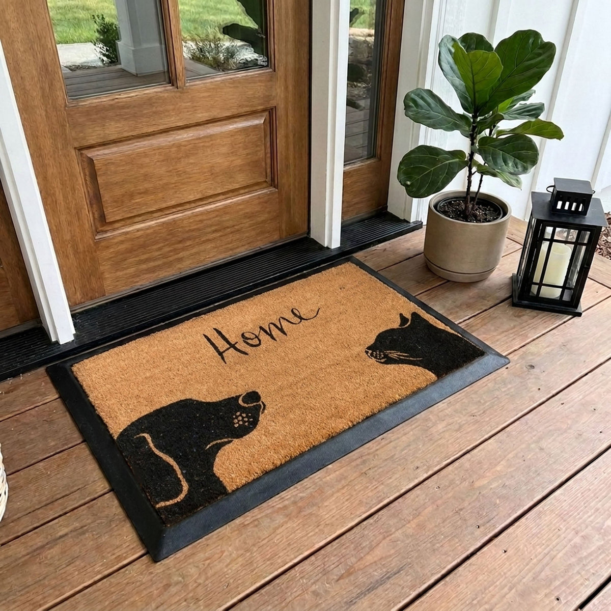 two pets+home rectangular doormat set | Pet doormat | Tag4MyPet
