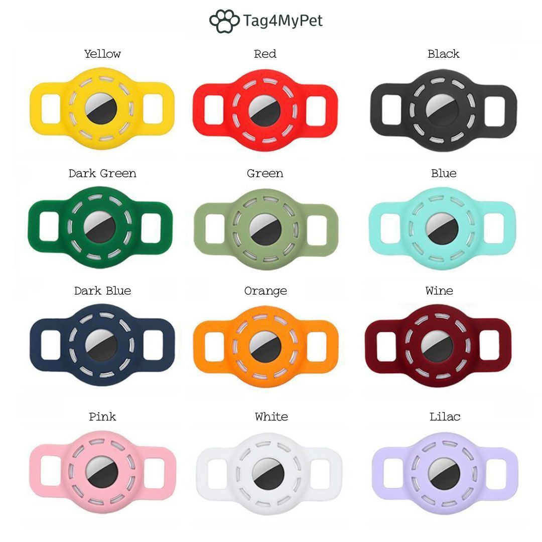 AirTag® Holder for Small Pet Collars (12 Colors) - Sized for Cats + Small