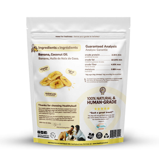 Back of Banana dog treats