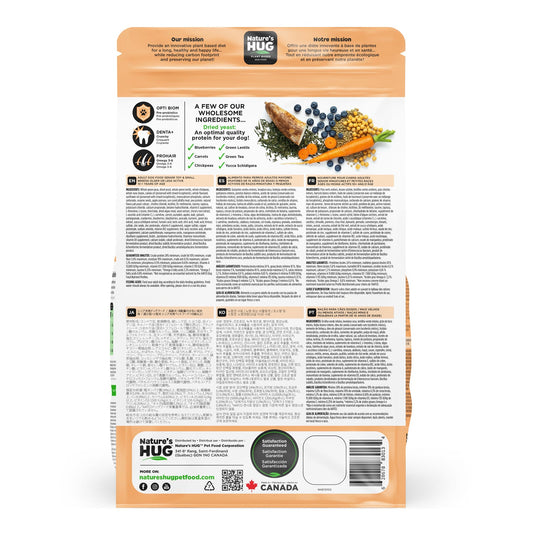 Back of Senior Dog Food Small Breed