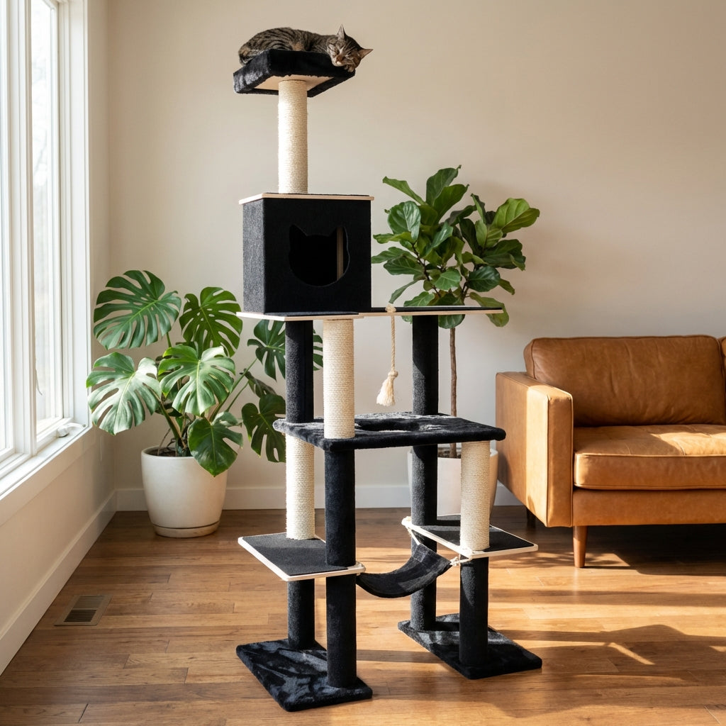 Grey Cat Tree | Tag4MyPet | Ships to USA and Canada