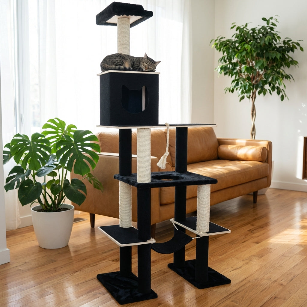 Grey Cat Tree | Tag4MyPet | Ships to USA and Canada