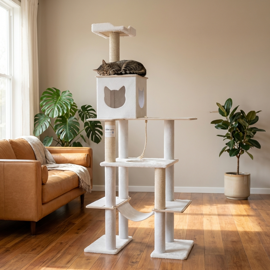 Grey Cat Tree | Tag4MyPet | Ships to USA and Canada