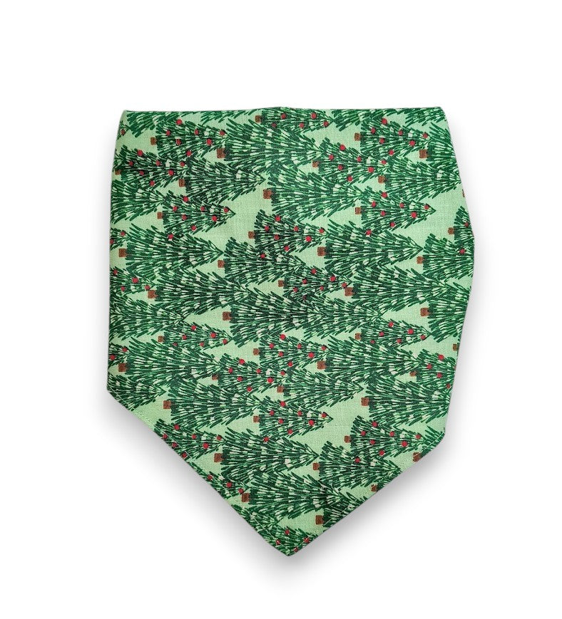 Front of the Christmas Collection Bandana - Pine Tree Design