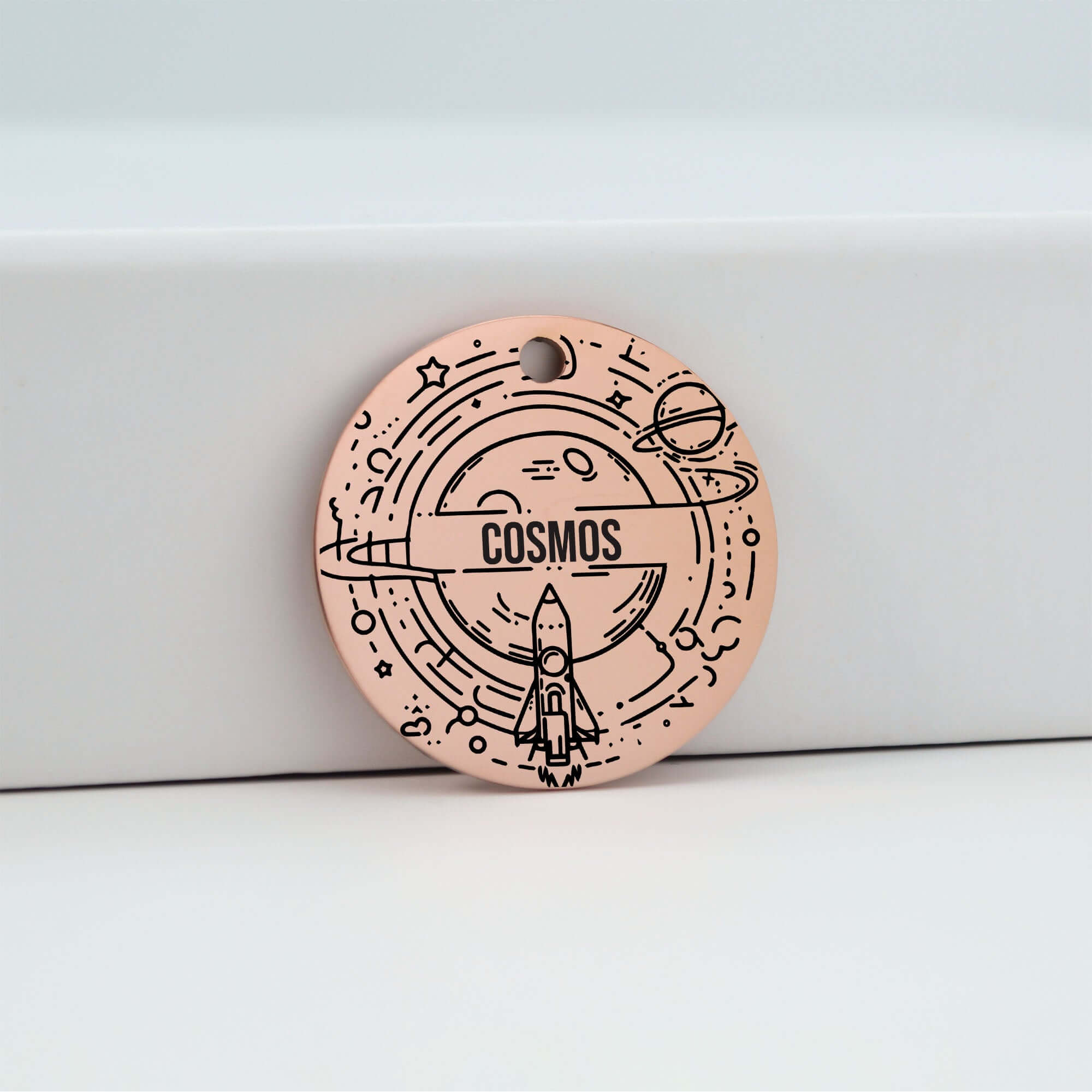 Custom pet ID tags Canada in rose gold