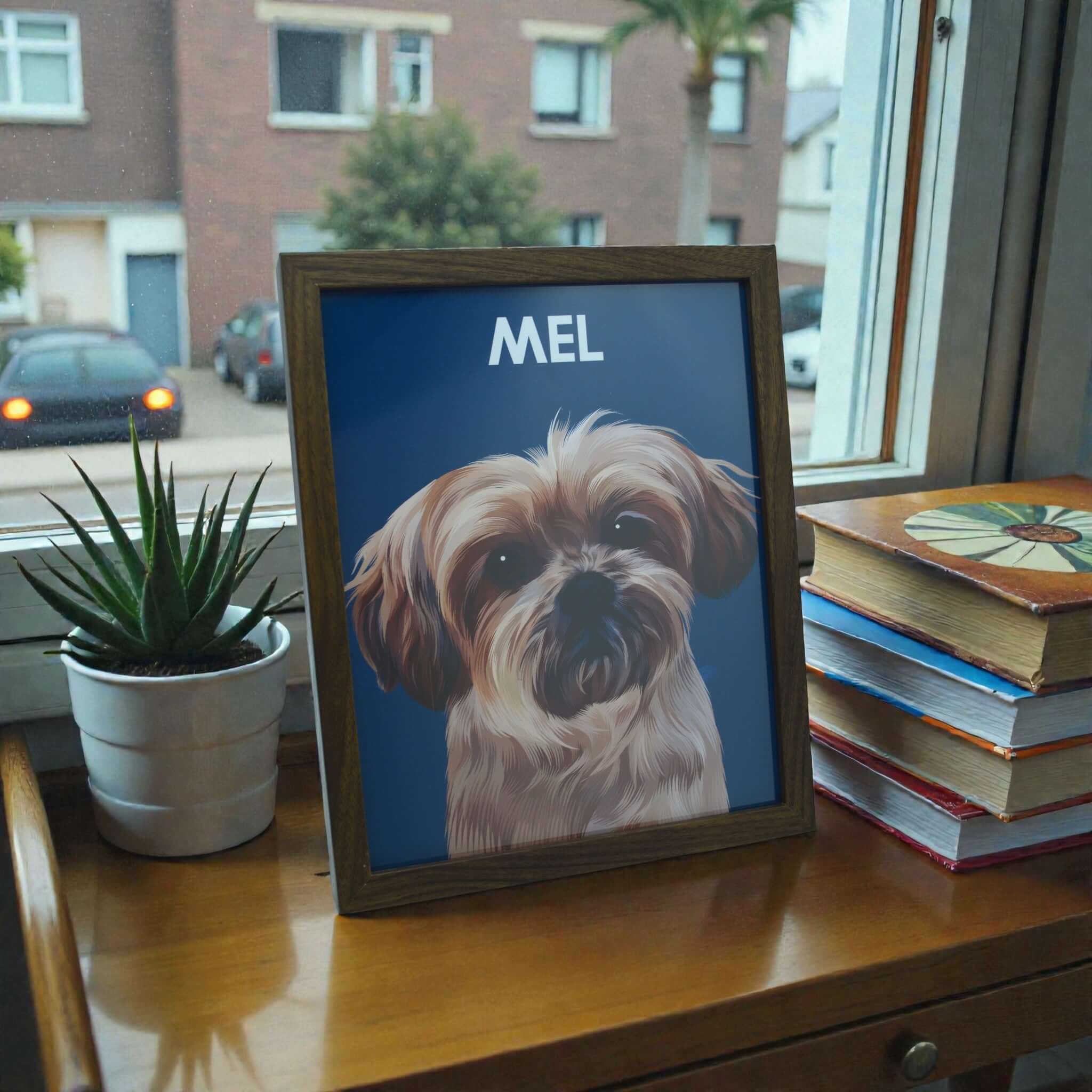 Custom Pet Memorial Portrait – Personalized Dog & Cat Artwork