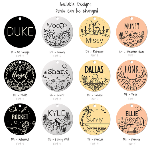 Laser-Engraved ID Tag Designs