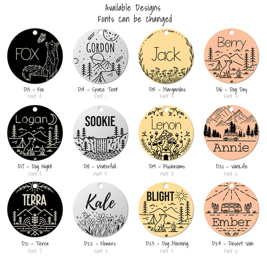 Laser-Engraved ID Tag Designs