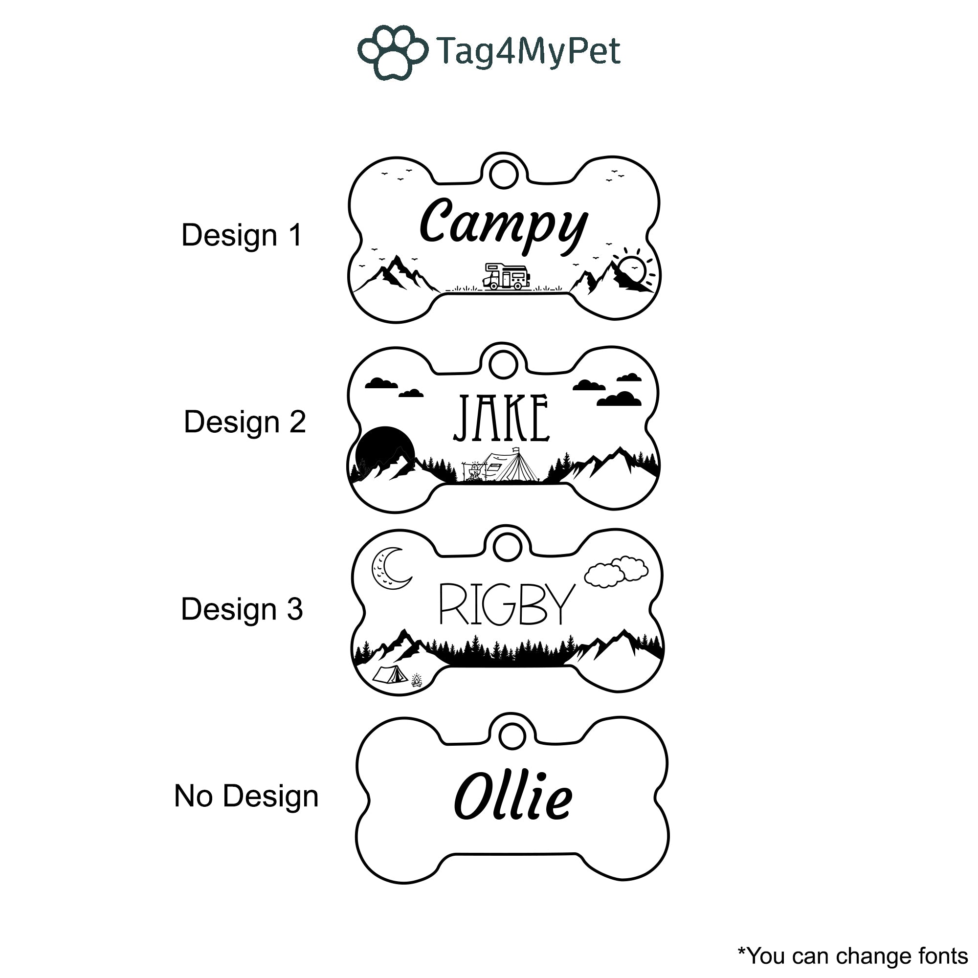 Dog ID Tags for Pets Designs | Tag4MyPet