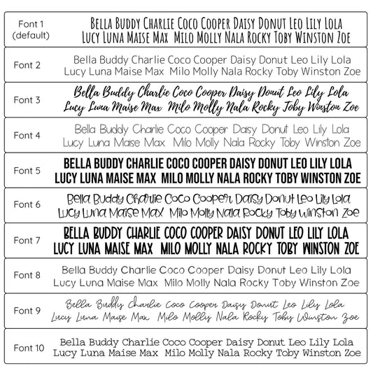 Halloween Pet Tag Fonts