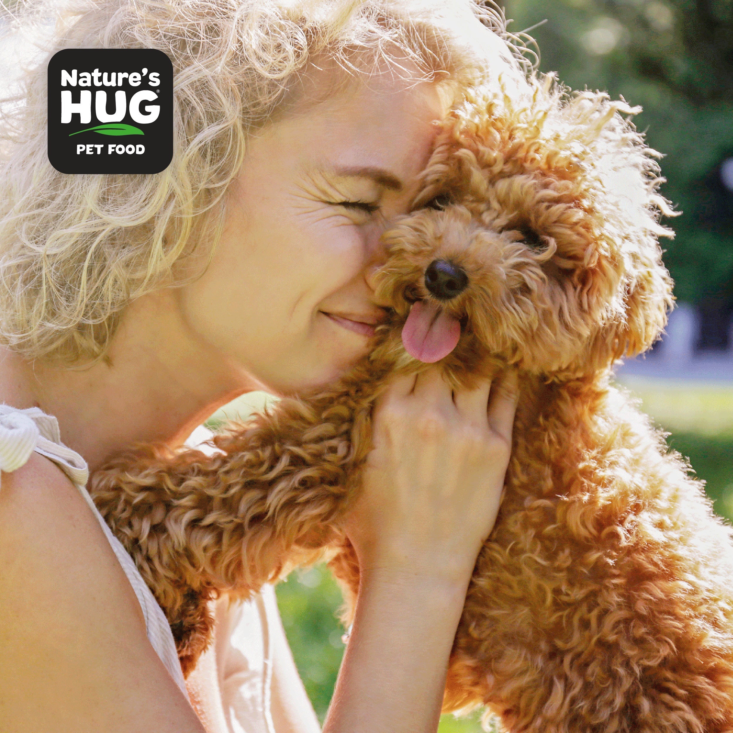 Dog and woman smiling. Dog Food for Small Breed Dogs