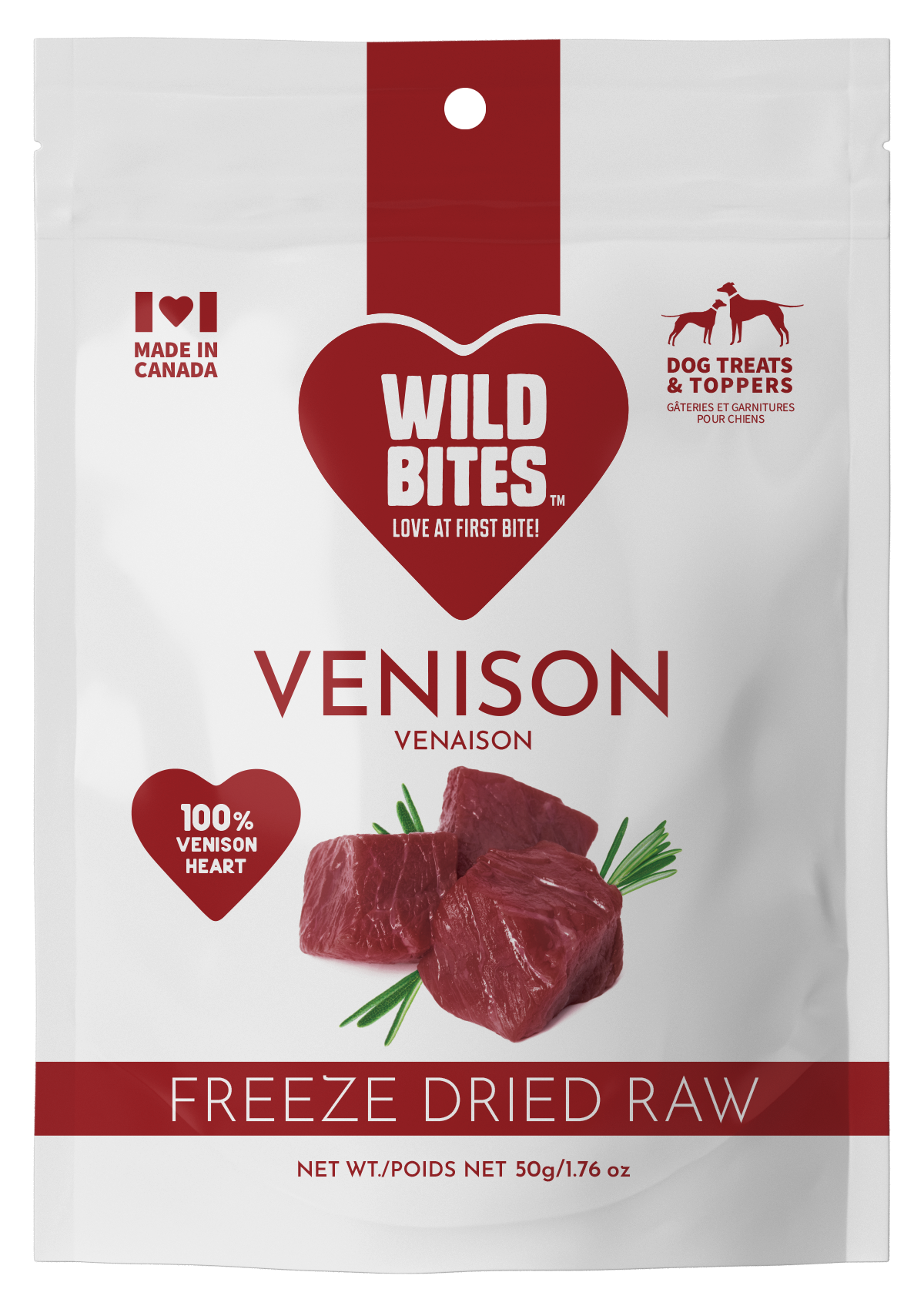 Freeze-Dried Venison Heart Dog Treats – Taurine-Rich Protein