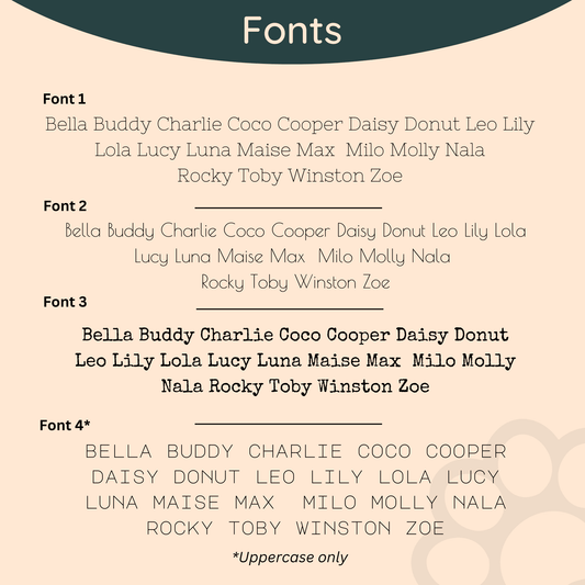 Engraved Dog Tags Fonts Canada 