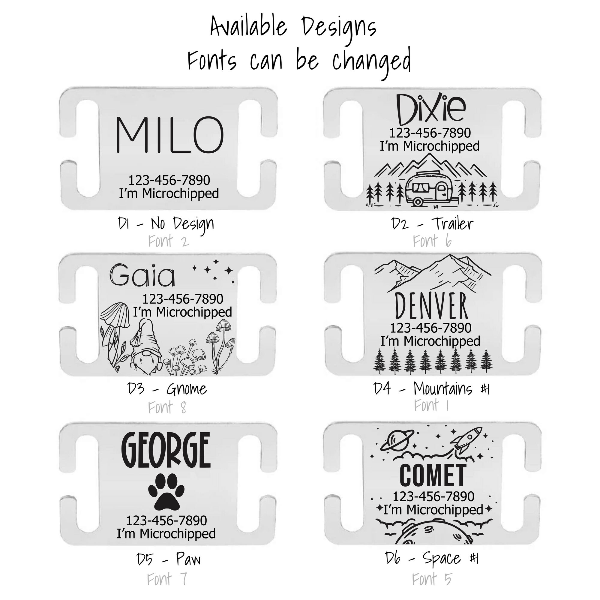 Silent Dog Tags Designs