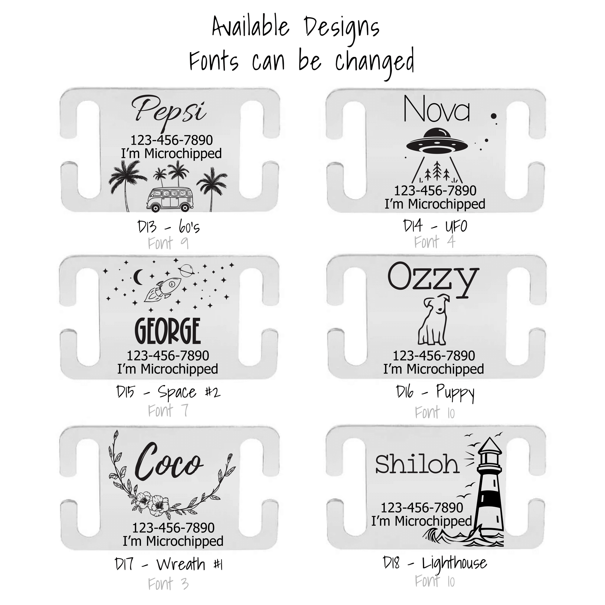 Silent Dog Tags Designs