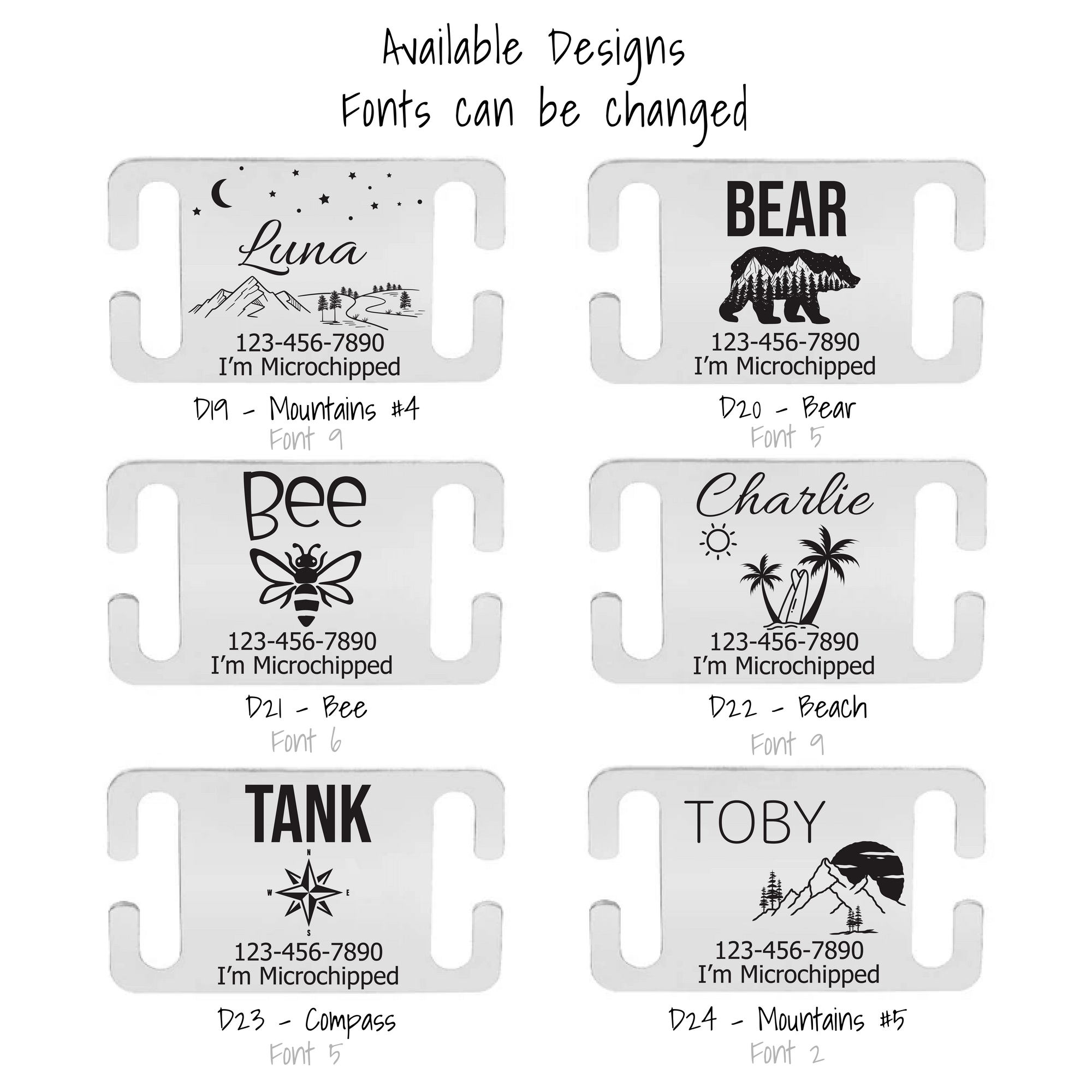 Silent Dog Tag Designs