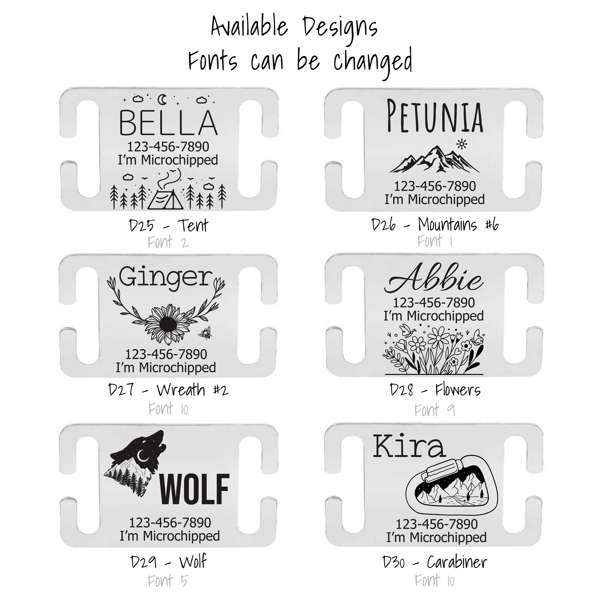 Silent Dog Tags Designs