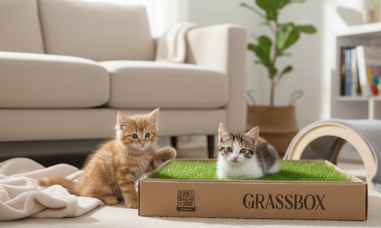 GrassBox – Natural Indoor Potty Solution for Kittens
