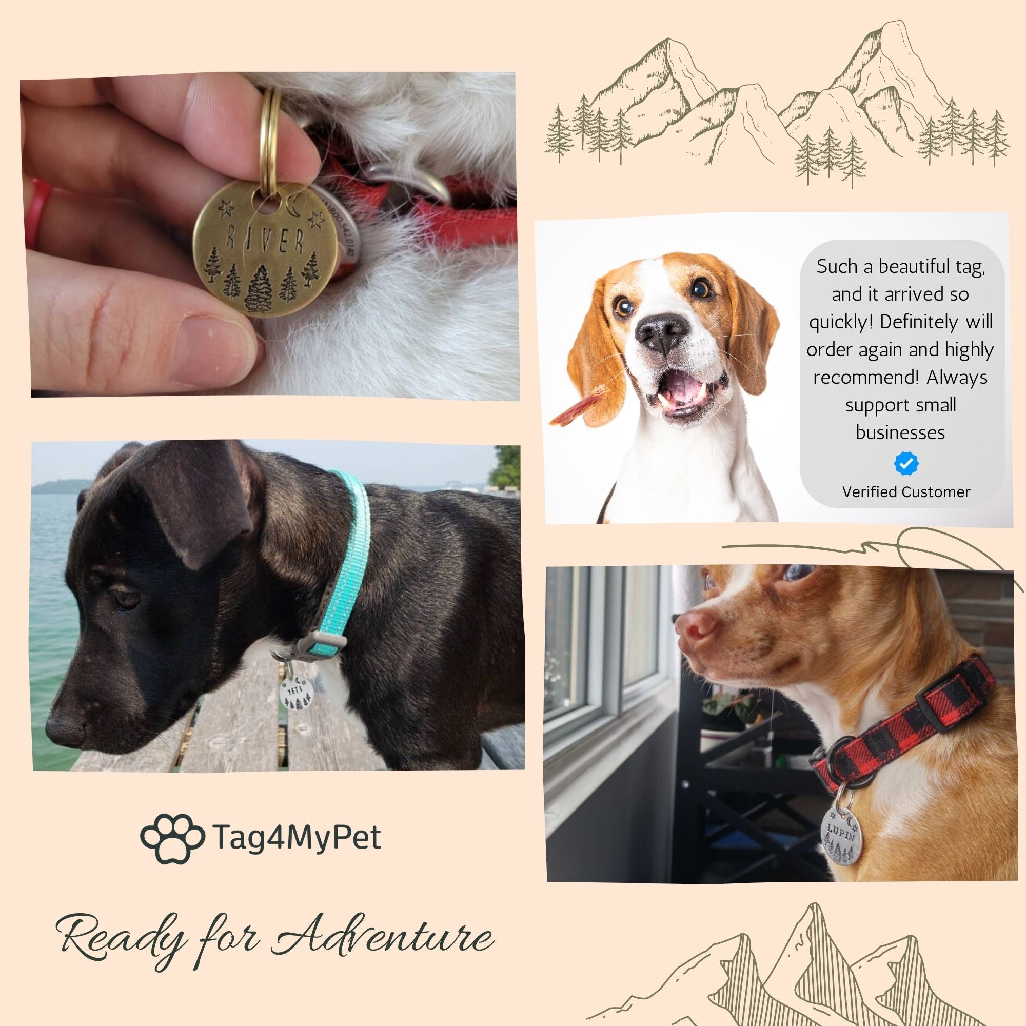 Custom made dog tags