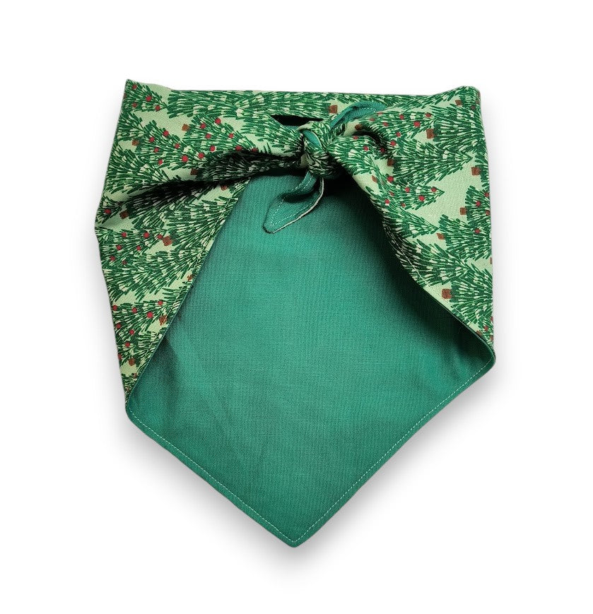 Backside of the Pine Tree Pattern Dog Bandana