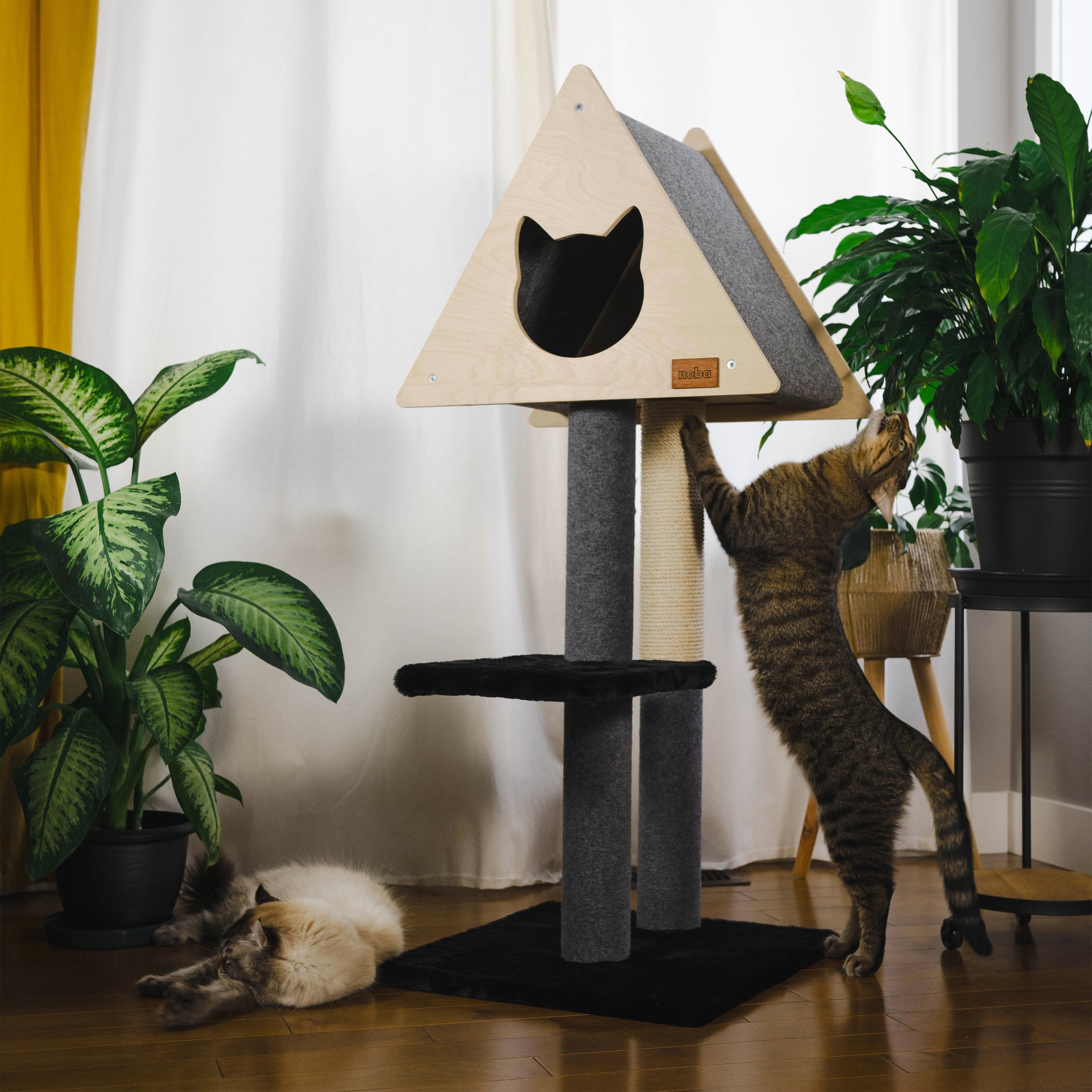 Teepee Deluxe Cat Tree – 2-Level Playground & Condo