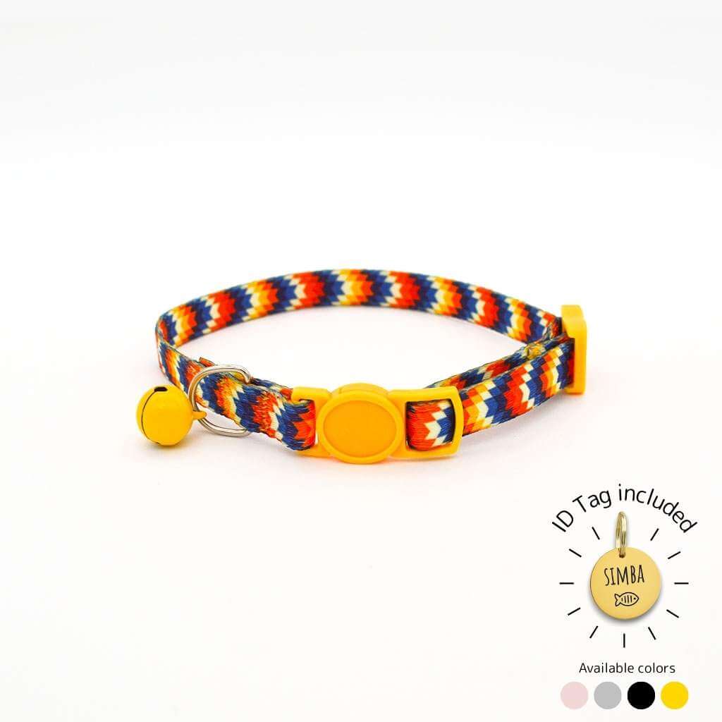 Cat Collar Breakaway - Tribal Designs with ID Tag