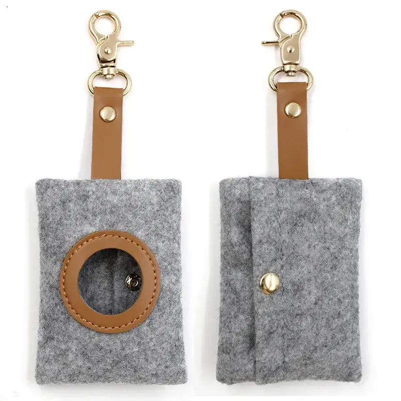 Dog Poop Bag Holder Front and Back Details