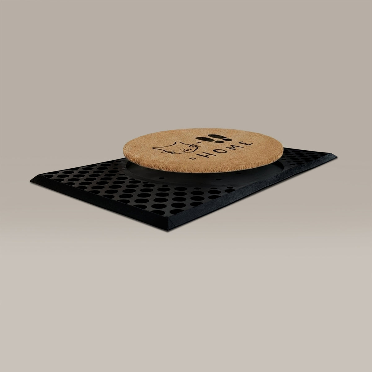 cat+feet=home round doormat set | Cat doormat | Tag4MyPet