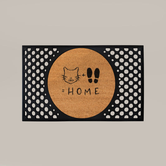 cat+feet=home round doormat set | Cat doormat | Tag4MyPet