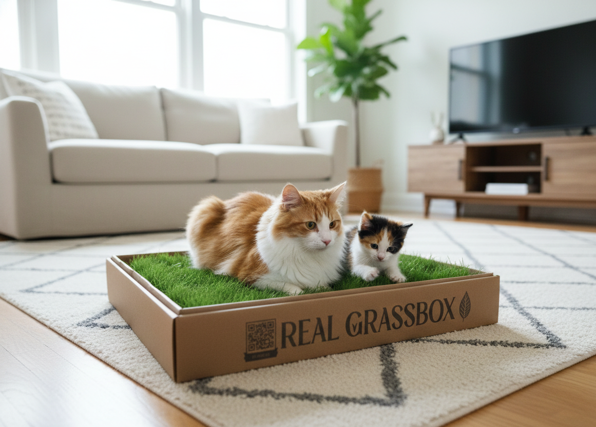 GrassBox – Natural Indoor Potty Solution for Kittens