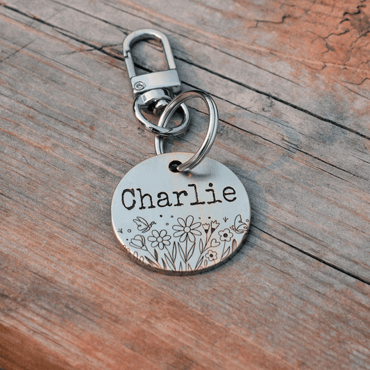 charlie tag flower silver