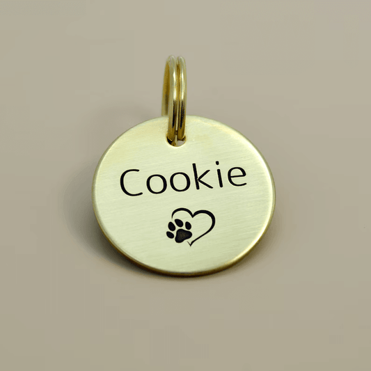 Cookie Tag Gold Paw Design