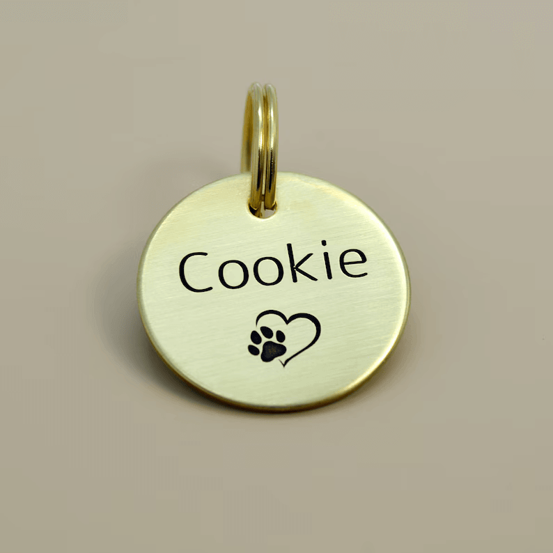 Cookie Tag Gold Paw Design