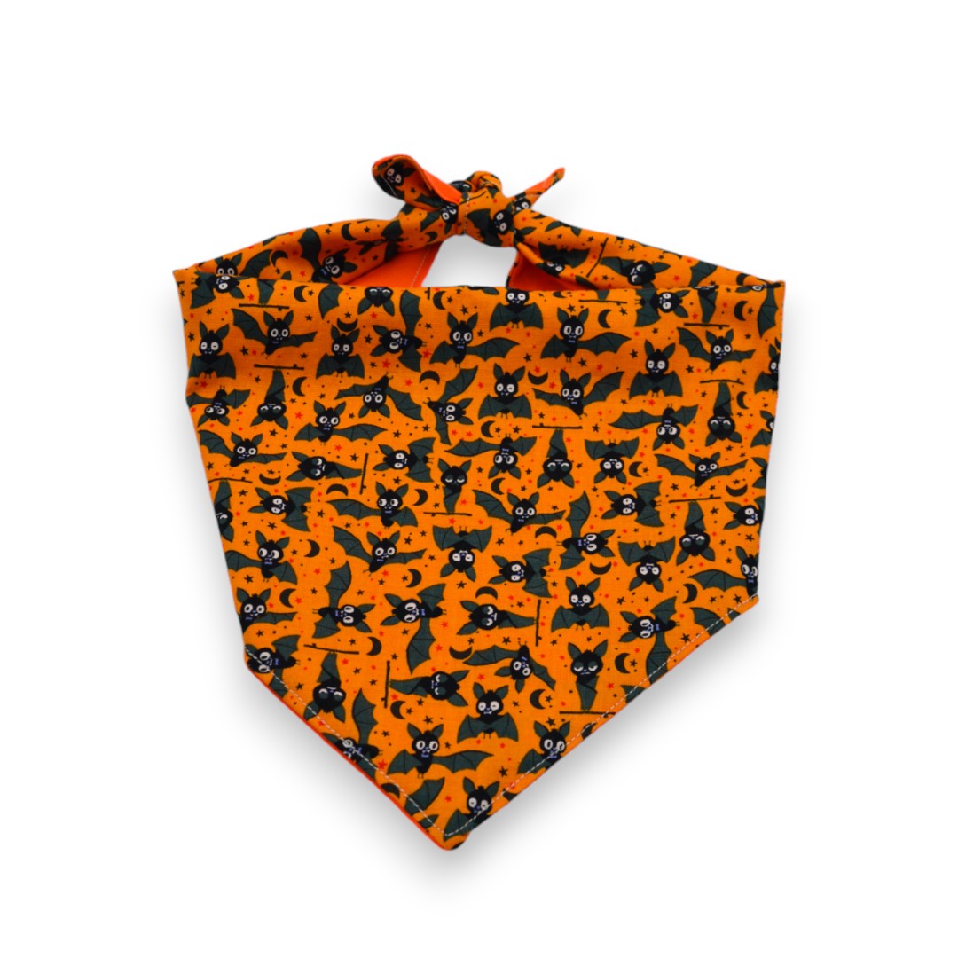 Halloween Dog Bandana with Bat Print