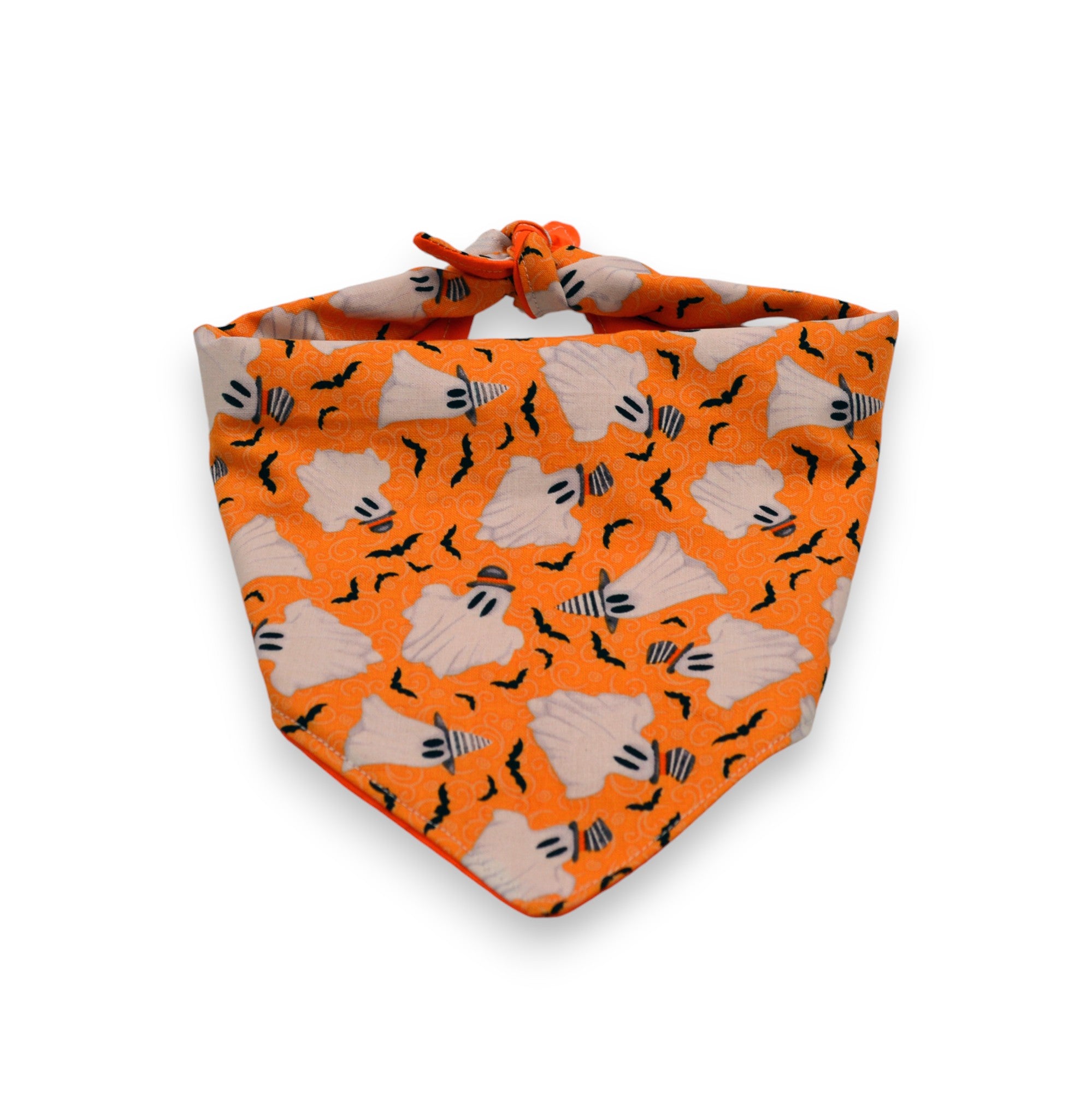 Halloween Print Dog Bandana With Ghost Design