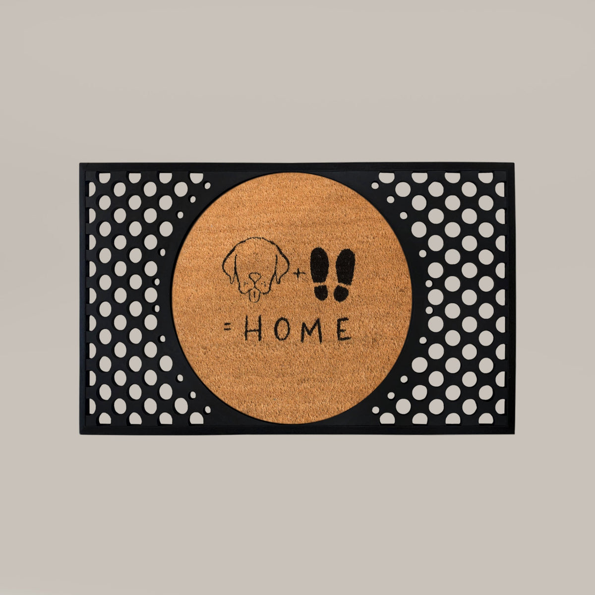 dog+feet=home round doormat set | Dog doormat | Tag4Mypet