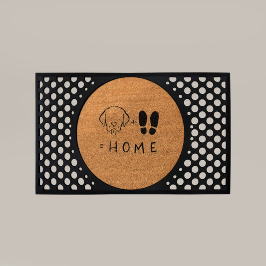 dog+feet=home round doormat set | Dog doormat | Tag4Mypet
