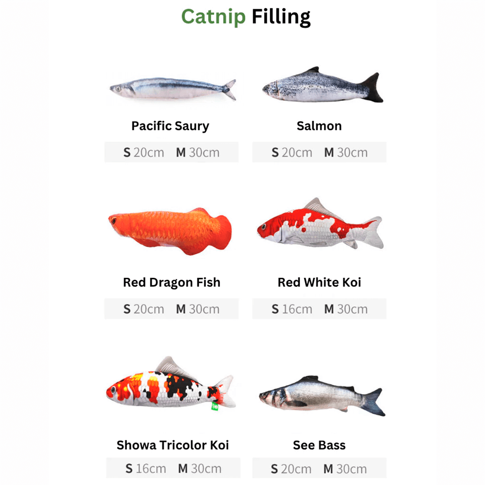 Catnip Salmon Cuddle Toy – Durable & Fun for Cats