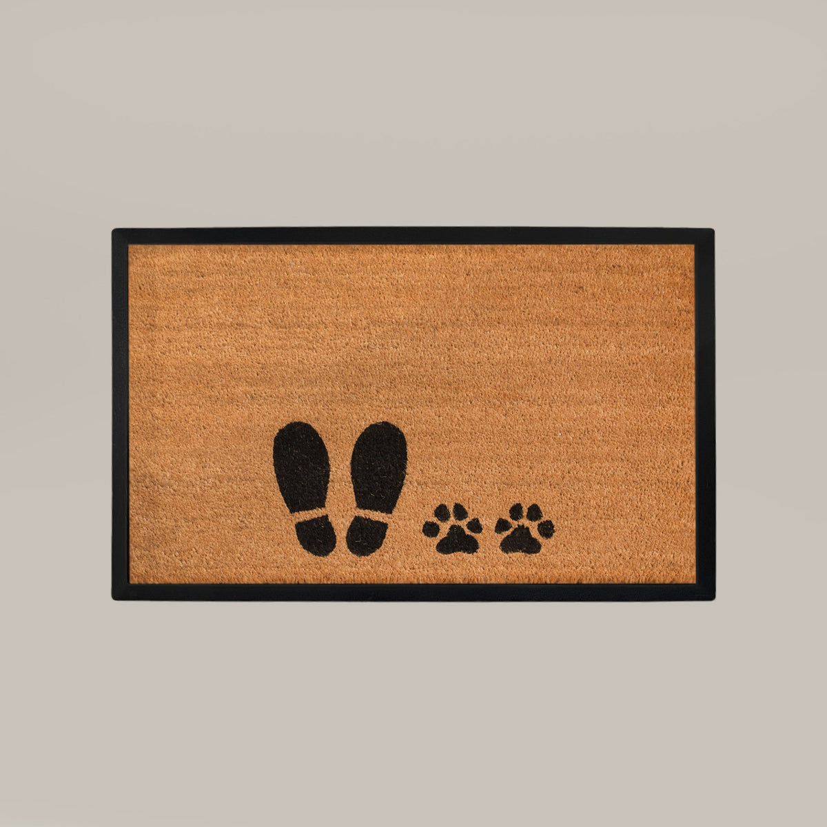 foot + paw rectangular doormat set | Pet Mud Rug | Tag4MyPet