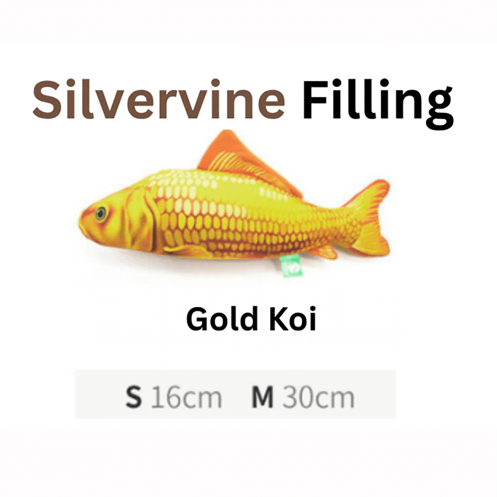 Natural Catnip & Silvervine Fish Cat Toy