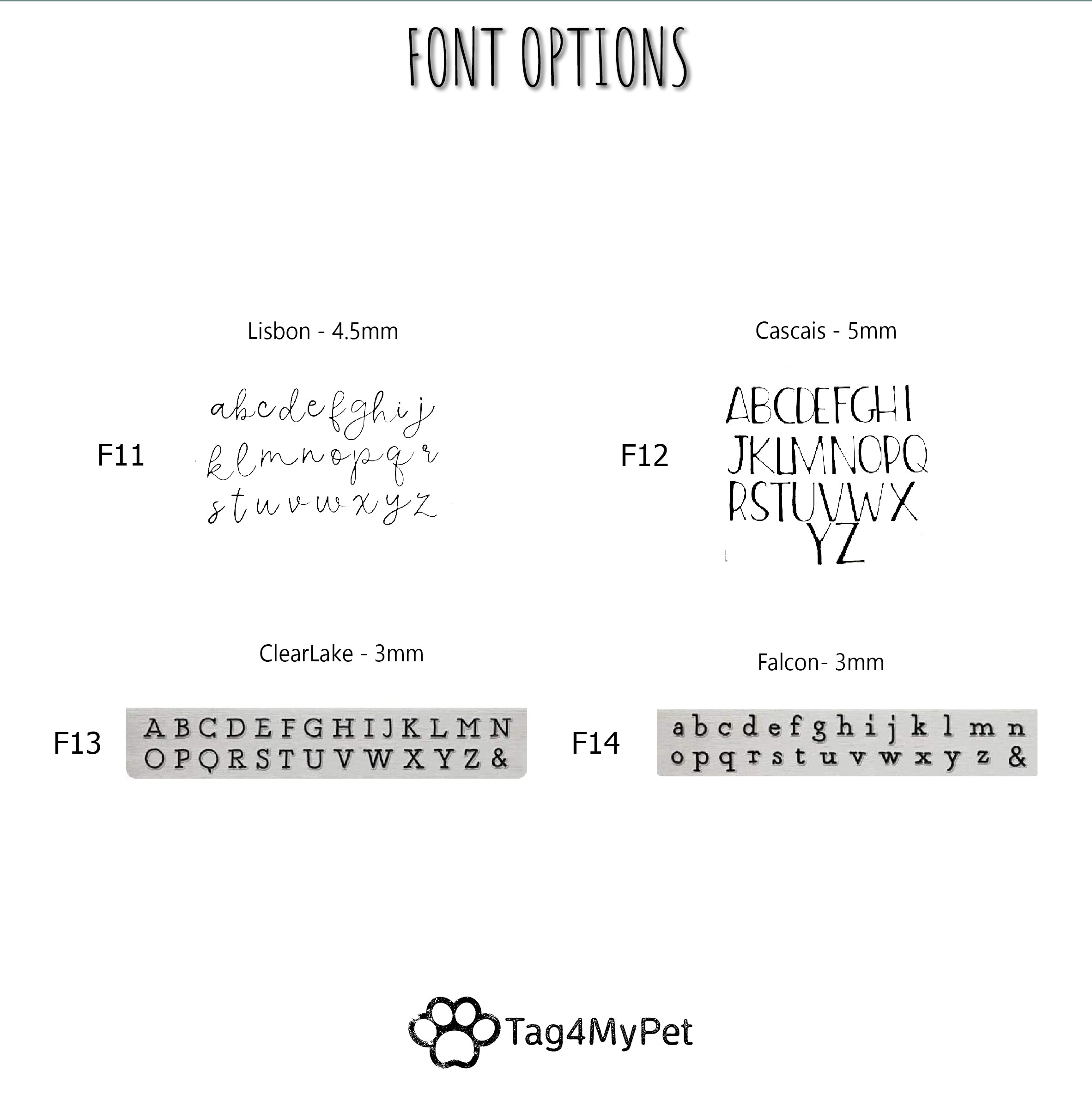 Tags for dogs fonts 2
