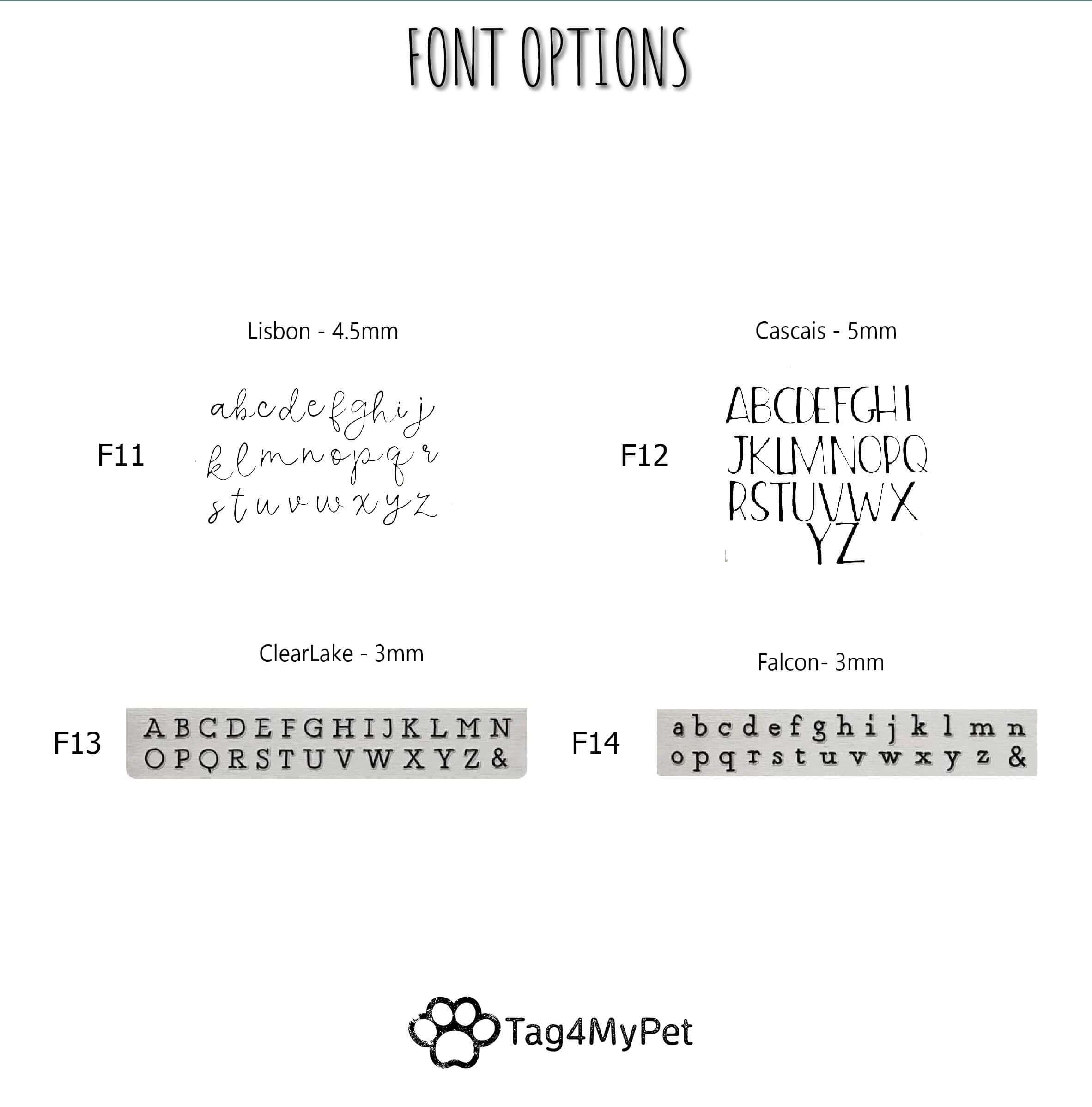 Customized Dog Tags Canada Fonts 2