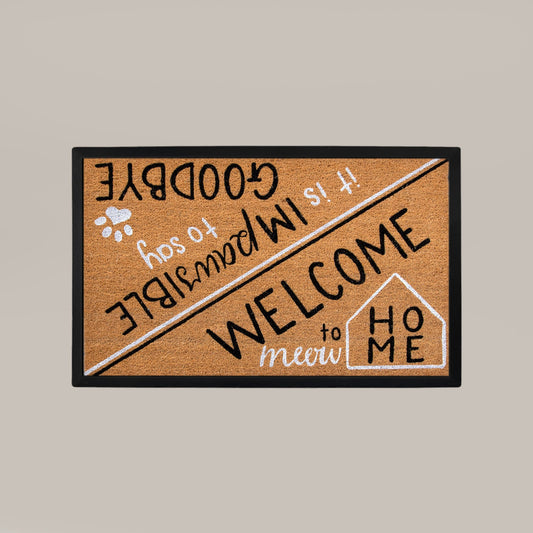 hello/goodbye rectangular doormat set | Paw print rug | Tag4MyPet