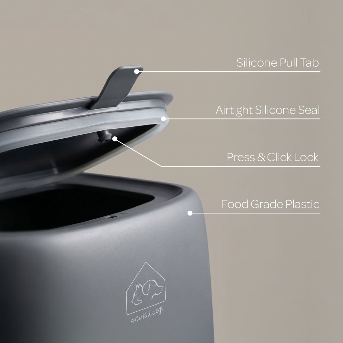 kibble food container | Dog food container storage | Tag4MyPet