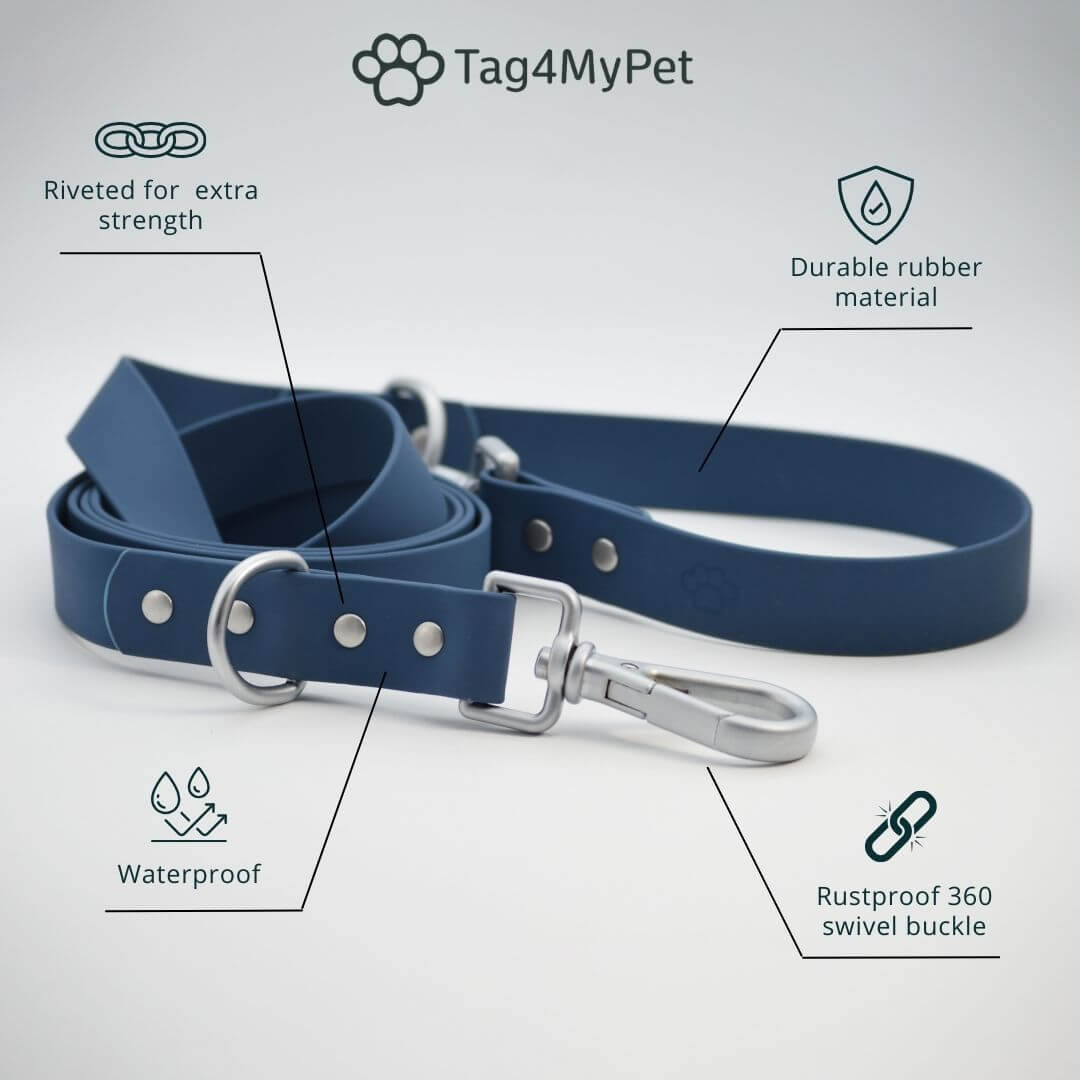 Waterproof Dog Leash Details | Tag4MyPet