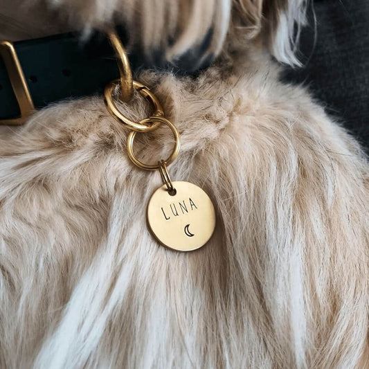 Luna Tag Handstamped