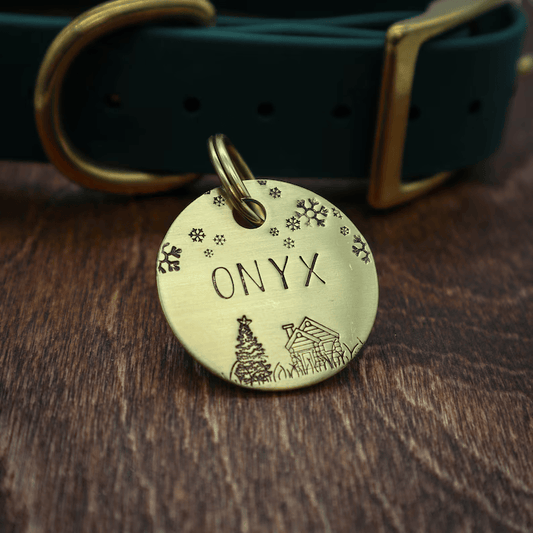 Onyx Tag Gold Circle