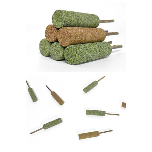 Details of toy popsicles for cats made of catnip and silvervine.