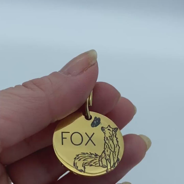 Video of Fox Stainless Steel Tag for Pets | Tag4MyPet