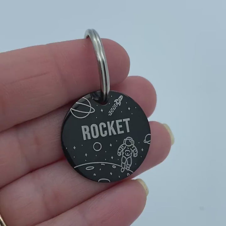 Video of Space Rocket Pet Tag | Tag4MyPet